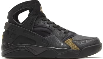 Nike Air Flight Huarache Premium Black/Black-Metallic Gold