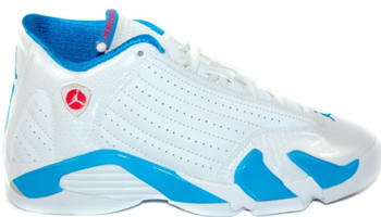 Girls Air Jordan 14 Retro GS White/Neptune Blue