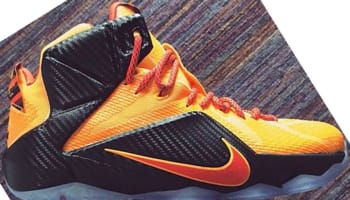 Nike LeBron 12 Laser Orange/Green Glow-Black