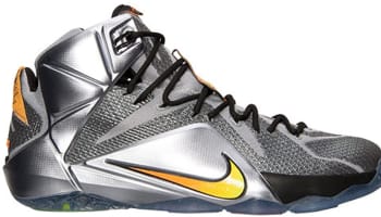 Nike LeBron 12 Wolf Grey/Bright Citrus-Black