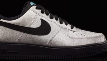 Nike Air Force 1 Low Metallic Silver/Black-Aqua