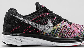 Nike Flyknit Lunar 3 Women's Black/Pink Pow-Blue Lagoon-White