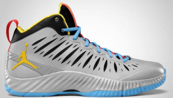 Jordan Super Fly Stealth/Speed Yellow- University Blue- Sunburst