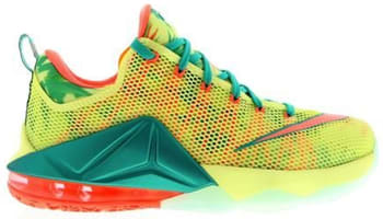 Nike LeBron 12 Low White Lime/Bright Mango-New Green