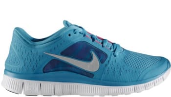 Nike Free Run+3 Women's N7 Dark Turquoise/Reflective Silver-White-Pink Flash