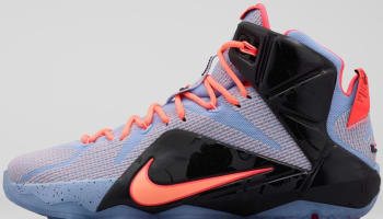 Nike LeBron 12 Aluminum/Sunset Glow-Hot Lava-Black