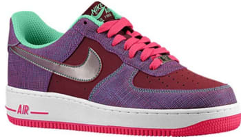 Nike Air Force 1 Low Cherrywood Red/Pink Foil-Green Glow