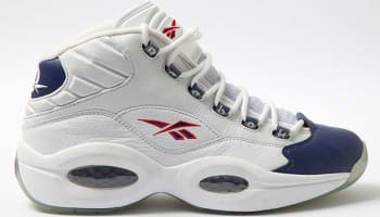 Reebok Question Mid White/Pearlized Navy-Red