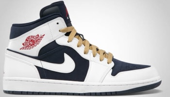 Air Jordan 1 Phat Mid Obsidian/Gym Red-White
