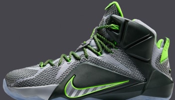 Nike LeBron 12 Wolf Grey/Reflect Silver-Black-Electric Green