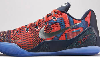 Nike Kobe 9 EM Premium QS Laser Crimson/Reflective Silver-Obsidian