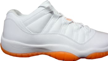 Air Jordan 11 Retro Low Girls White/White-Citrus