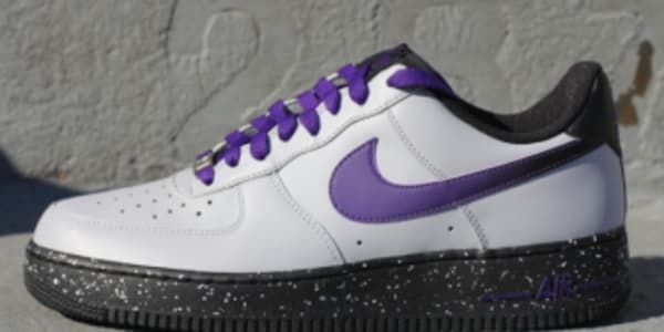 grey and purple air force ones