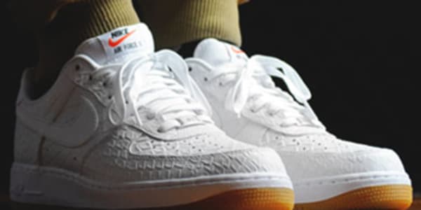white air force ones with bubble gum sole
