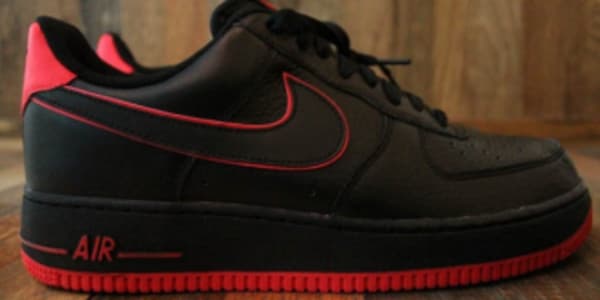 suede black and red air force 1