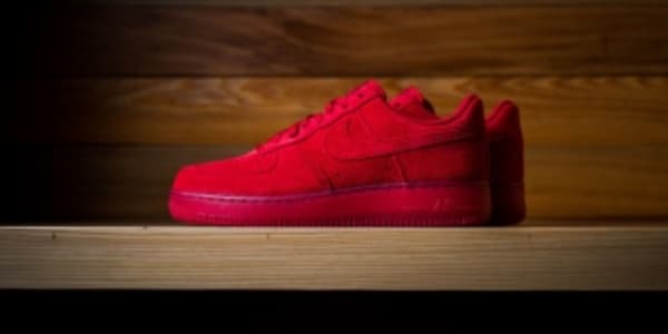 suede red air force ones