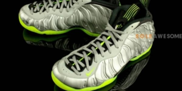 Silver and lime green foamposites clearance