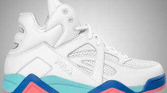 Fila The Cage White/Aruba Blue-Fiery Coral-Electric Blue