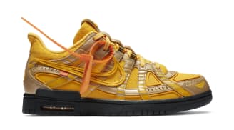 Off-White x Nike Air Rubber Dunk "University Gold"