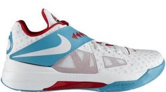 Nike KD 4 N7 White/Dark Turquoise-Challenge Red
