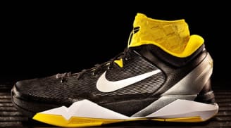 Nike Zoom Kobe 7 System Supreme Black/Metallic Silver-Tour Yellow-White