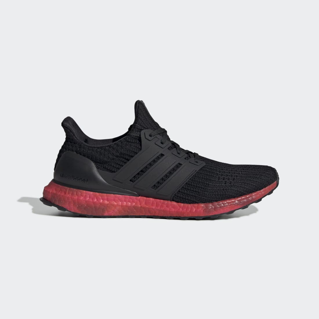 solar red ultra boost black laces
