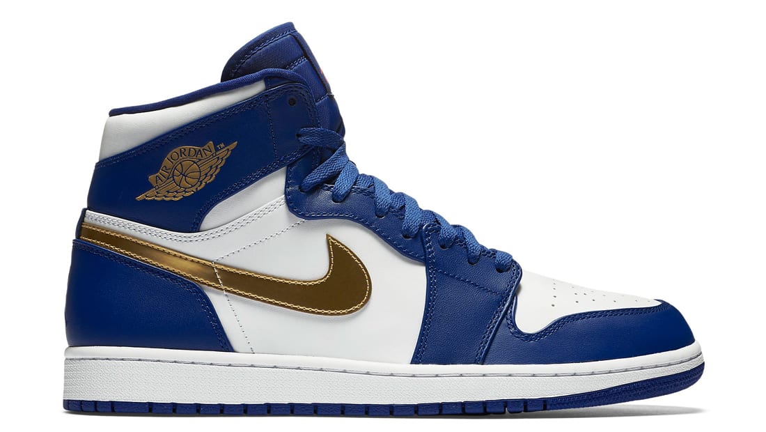 navy and gold jordan 1