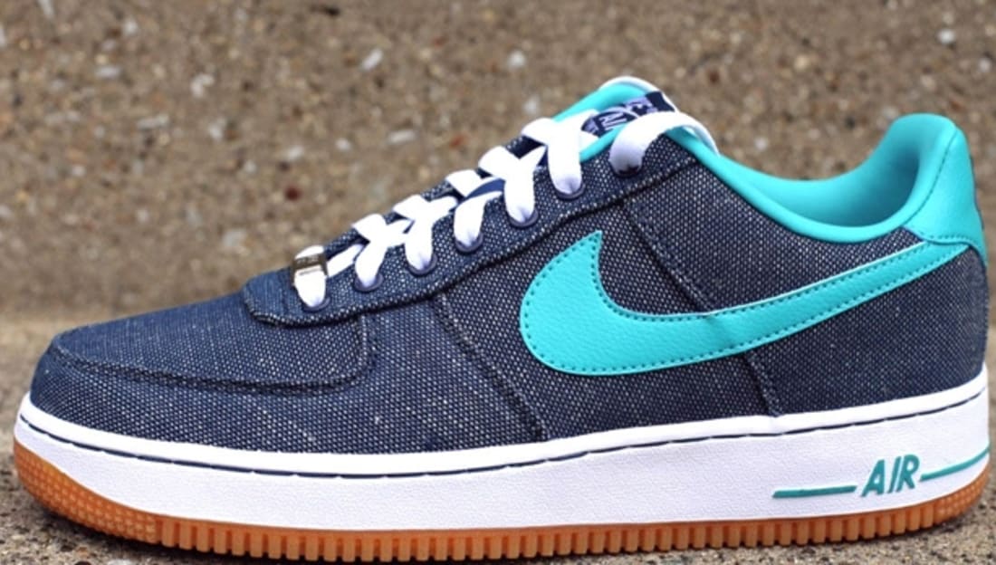 Nike Air Force 1 Low Canvas Squadron Blue/Sport Turquoise-White