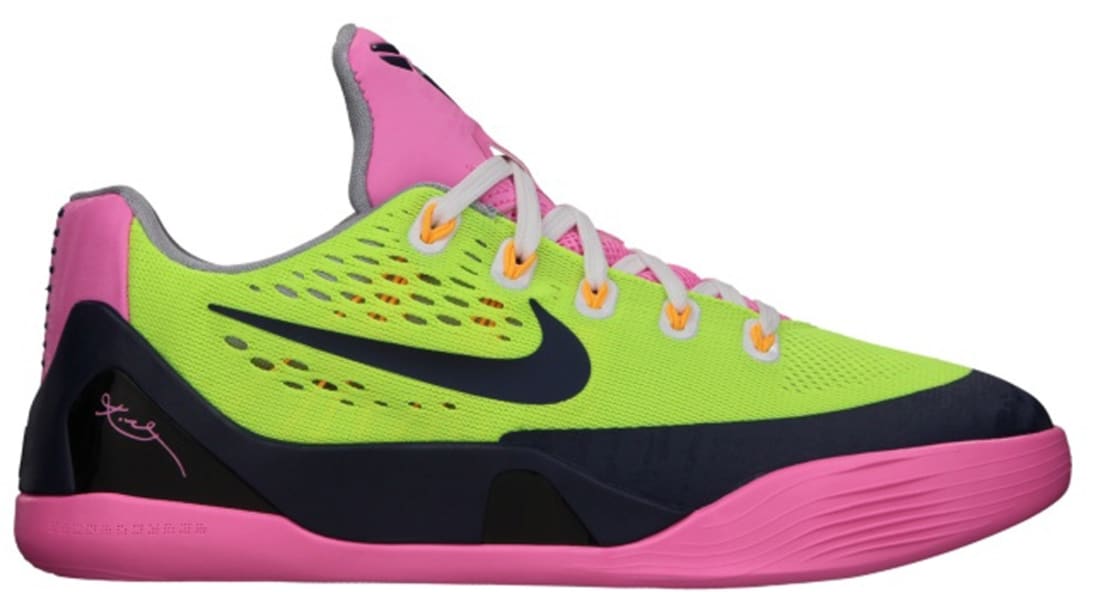 Nike Kobe 9 EM GS Volt/Midnight Navy-Pink Glow-Wolf Grey | Nike