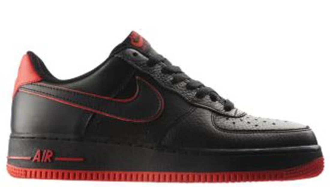 all black air force 1 with red bottom