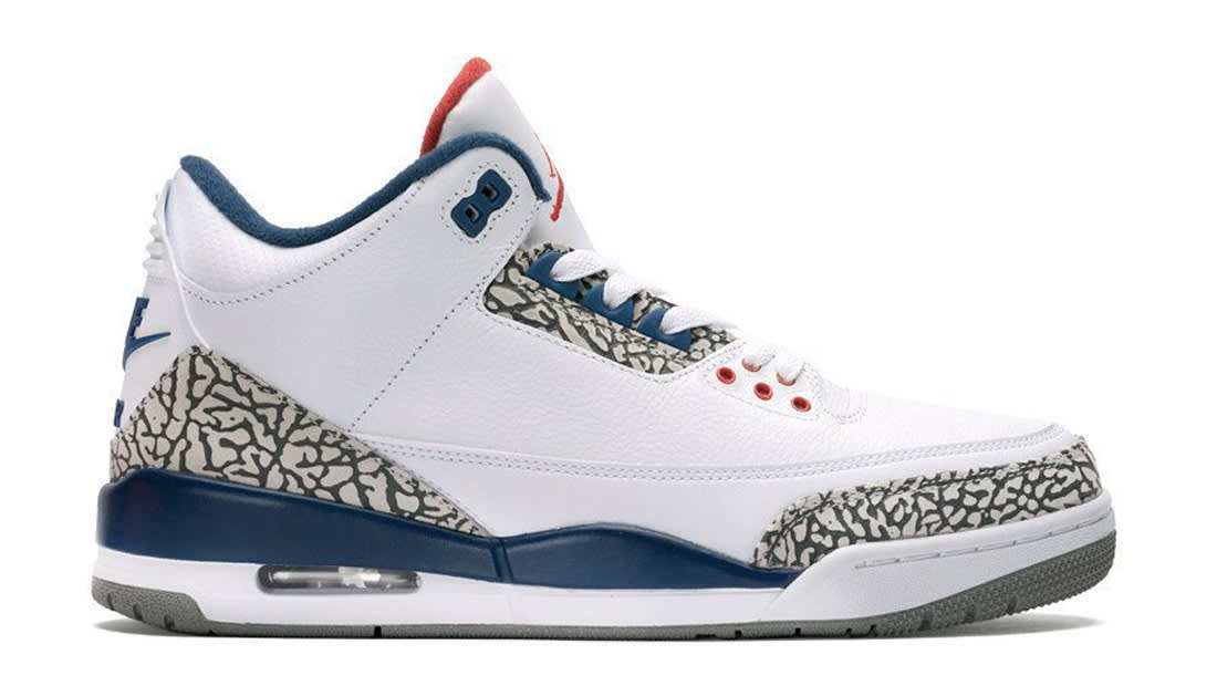 blue jordan threes