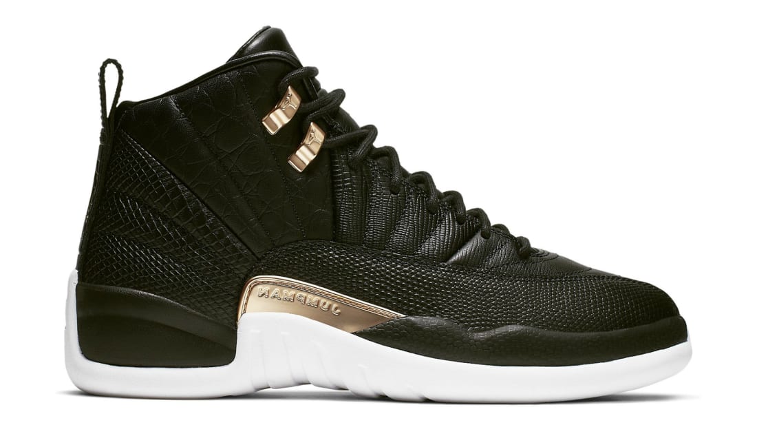 retro 12 jordans black and gold