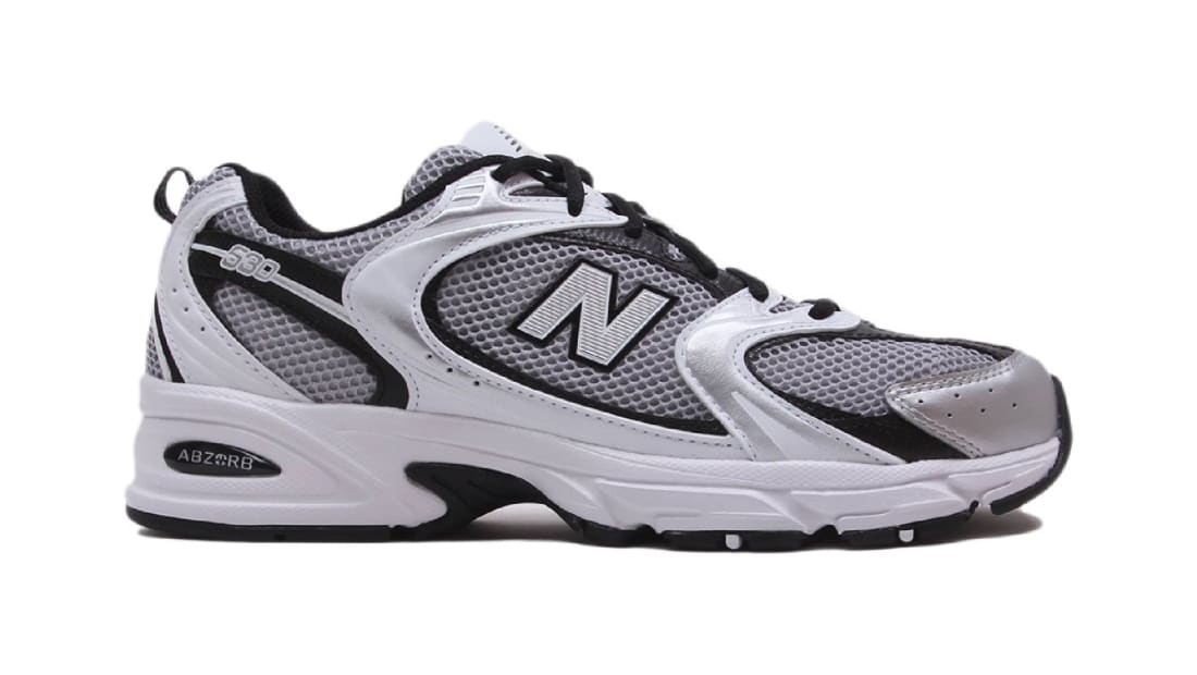 black and silver new balance