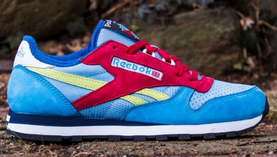 Reebok Classic Leather Blue/Citron-Red