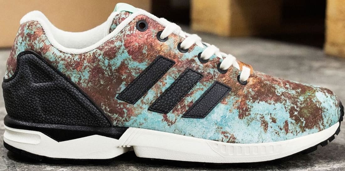 black and copper adidas flux