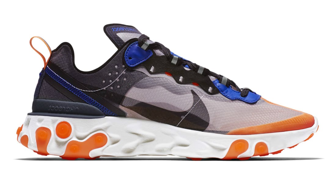 nike react grey and orange