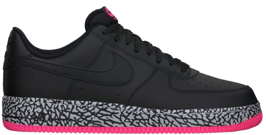 black and pink air force ones