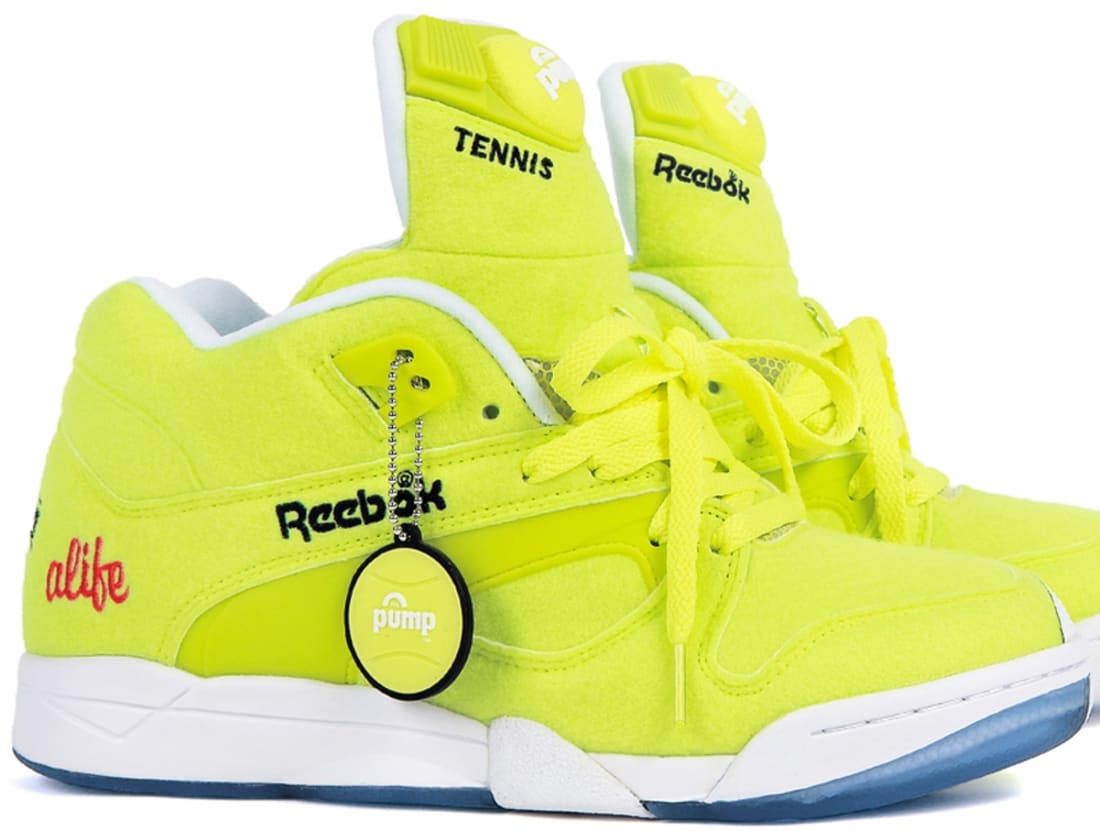 Reebok Court Victory Pump Felt Neon Yellow/White-Ice