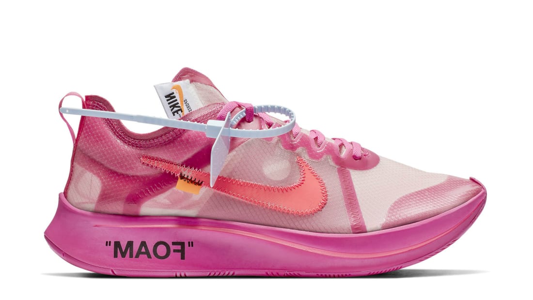 nike zoom fly sp off white pink