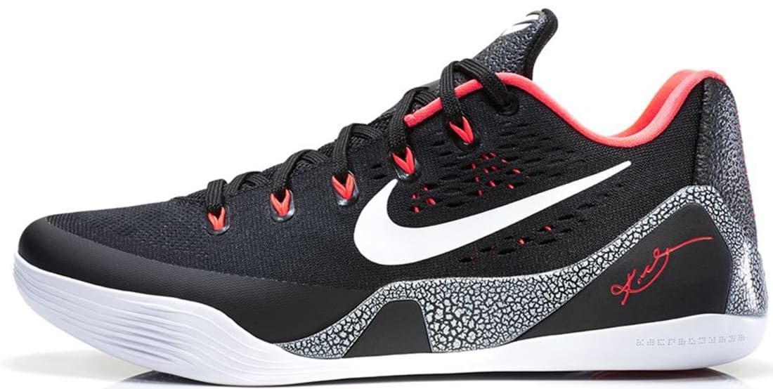 Nike Kobe 9 EM Black/White-Laser Crimson-Wolf Grey