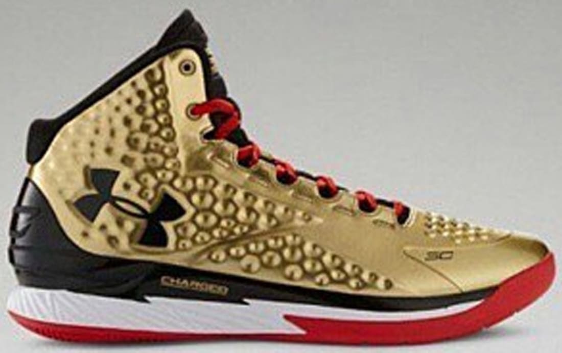 Under Armour Curry One Metallic Gold/Black-Red