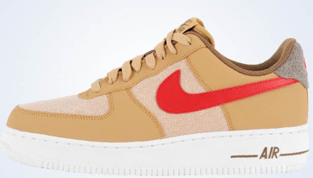 Nike Air Force 1 Low Jersey Gold/Sport Red-White