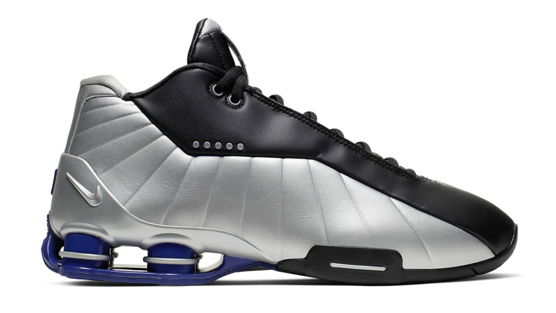 nike shox black and silver