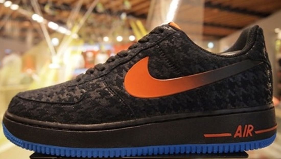 black and orange nike air force 1