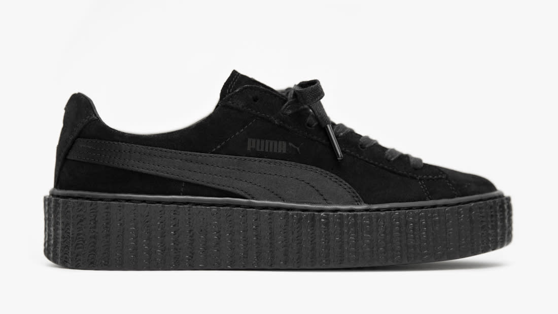 puma x rihanna basket creepers triple black