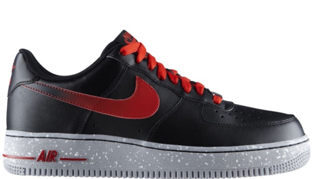 nike air force 1 red and black