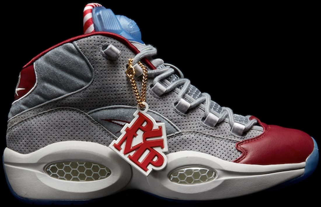 Reebok Pump Question Mid Grey/Red-White
