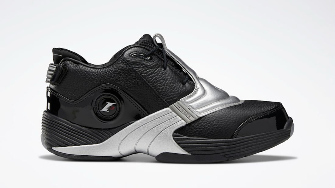 silver and black reebok