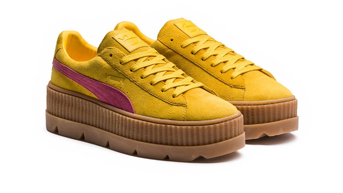 yellow and pink pumas