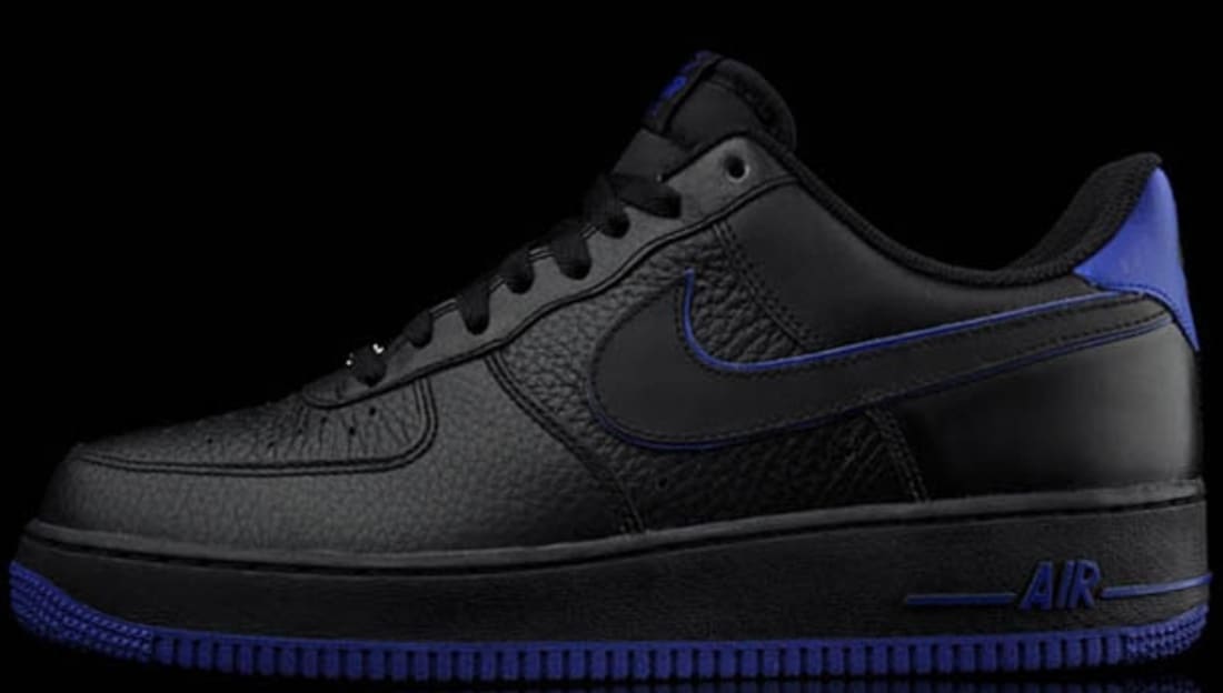 Nike Air Force 1 Low Black/Black-Old Royal